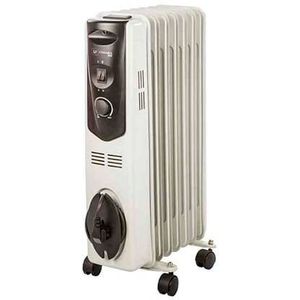 Sahara Olieradiator - Oliegevulde Radiator - Kachel Elektrisch - Olieradiator Elektrisch - Olieradiator met thermostaat - 2500W - 11 Kamers - Wit