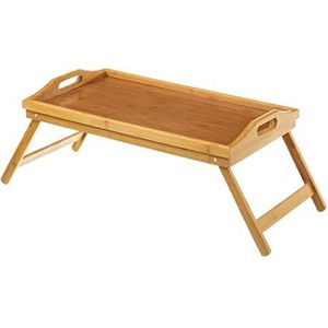 Bedlade bamboe, opvouwbaar, met poten 50 x 30 x 22 cm