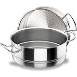 Lacor 50432 - Chef Classic Stoombraadpan 32 cm. Thermodiffuserbodem, compatibel met inductiekookplaat - 8414271504327