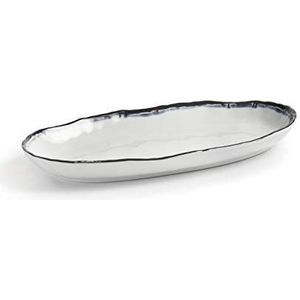 Lacor 63974 serveerbord, ovaal, melamine, BPA-vrij, 25,4 x 13 x 2,9 cm