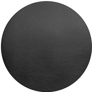 LACOR 66838 - placemat rond zwart generfd Ø 40 cm leer