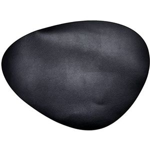 LACOR Eenpersoons tafelkleed, leer, zwart, korrelig, 45 x 35 cm