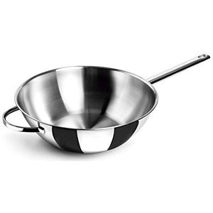 Lacor 79830 Belly Wok met platte bodem, 30 cm