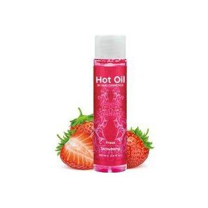 Hot Oil Verwarmende massagegel Aardbei 100 ml