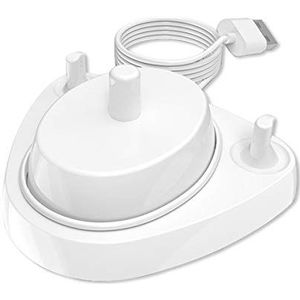 Oplader Base Vervanging voor Braun Oral B Elektrische Tandenborstel USB Opladen Draagbare Waterdichte Inductieve Opladen met Ondersteuning Houder voor Reizen Zwart (Wit)