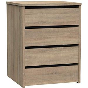 MUEBLES PITARCH Tibet Commode van spaanplaat en melamine, hoge dichtheid, Cambrian, 63,5 x 46 x 45 cm