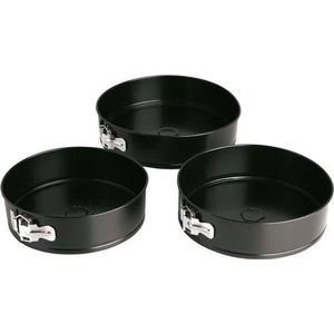 Quid springvormen set rond Ø 24, 26 en 28 cm RVS antraciet