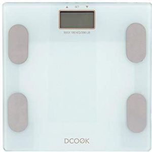 Dcook - digitale personenweegschaal - wit - kunststof - 30 x 30 x 2 cm