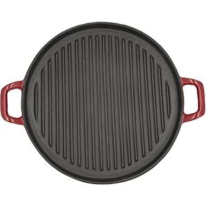 Bidasoa Fierro Ronde Grillplaat Uit Geëmailleerd Ijzer, 32 Cm - rood Metaal 5425006