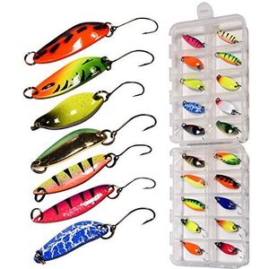 THKFISH Spoons Forel Visset Knipperend Vissen Spinner Vissen Lokken Spinner Forel Lokken Set van 20 / Doos