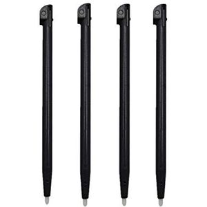 GGZone 4 Stks Plastic Stylus Pen Game Console Screen Touch Pen Vervanging voor Nintendo 2DS Tactil Game Console Accessoires (4 stks Zwart)