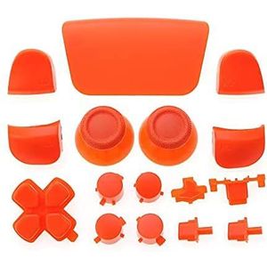 GGZone Volledige Set Knop Joysticks Cap Dpad R1 L1 R2 L2 Richting Key ABXY Knoppen voor Sony PS5 Controller (Roze) (Oranje)