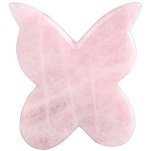 Rozenkwarts Jade Roller Echte Jade Gua Sha Board Paddestoel Massager Gezicht Lifting Tool Facial Guasha Massage Tool (vlindervorm)