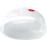 Magnetrondeksel/afdekschaal D25 - transparant - kunststof - 25 x 10,5 cm - keukenhulpmiddelen