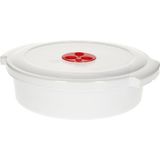 PlasticForte - Magnetronschaal - Wit - Kunststof - 2 Liter - Deksel met Ventiel