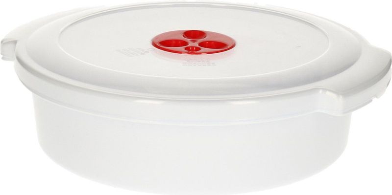 PlasticForte - Magnetronschaal - Wit - Kunststof - 2 Liter - Deksel met Ventiel