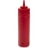 Plasticforte - Doseerfles - Rood - Kunststof - 500 ml - Met Schenktuit