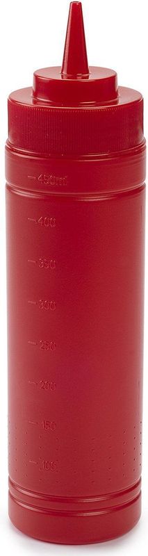 Plasticforte - Doseerfles - Rood - Kunststof - 500 ml - Met Schenktuit