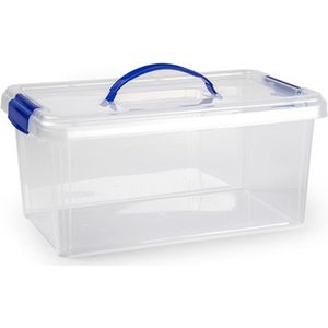 Opslagbak/organizer met deksel 10 liter transparant - Opbergbakken - 38,5 x 23 x 17,5 cm