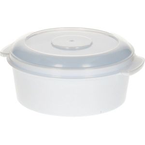 Plastic Forte Magnetronschaal - 500 ml - wit/transparant - kunststof - BPA vrij