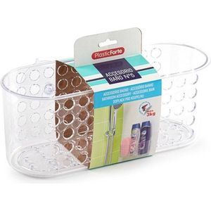 PlasticForte Doucherekje - met zuignappen - transparant - 26 x 12 cm - badrekje