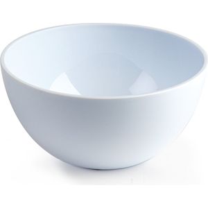 Plasticforte kommetjes/schaaltjes - dessert/ontbijt - kunststof - D14 x H6 cm - ivoor wit - BPA vrij