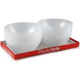 Plasticforte Serveerschaal/saladeschaal - D23 x H10 cm - kunststof - transparant - 2500 ml