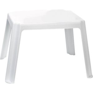 Kunststof kindertafel wit 55 x 66 x 43 cm - Kindertafel buiten - Bijzettafel