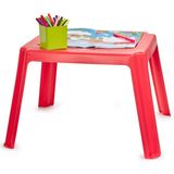 Plasticforte Kunststof kindertafel - steenrood - 55 x 66 x 43 cm - camping/tuin/kinderkamer