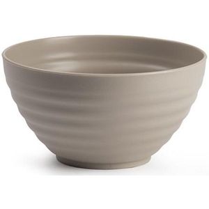 Plasticforte Kommetjes/schaaltjes - dessert/ontbijt - kunststof - D15 x 8 cm - taupe
