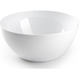 Plasticforte Serveerschaal/saladeschaal - D23 x H10 cm - kunststof - wit - 3000 ml
