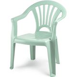 Plasticforte Kinderstoel van kunststof - mintgroen - 35 x 28 x 50 cm - tuin/camping/slaapkamer