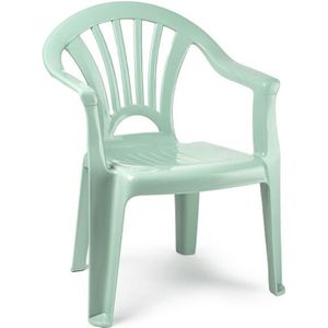 Plasticforte Kinderstoel van kunststof - mintgroen - 35 x 28 x 50 cm - tuin/camping/slaapkamer