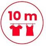 Inklapbaar wasrek/droogrek 10 meter - 55 x 106 x 27 cm - Camping/balkon/droogrekken