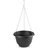 Plasticforte - Plantenpot - Antraciet - Hangend - Kunststof - D25 x H15 cm