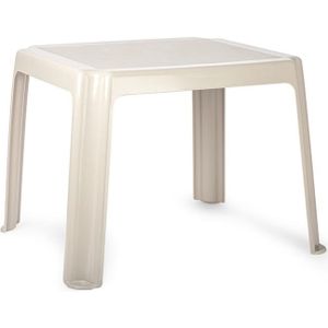 Forte Plastics Kunststof kindertafel - beige - 55 x 66 x 43 cm - camping/tuin/kinderkamer