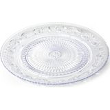 PlasticForte Onbreekbare Dinerborden - kunststof - kristal stijl - transparant - Dia 31 cm