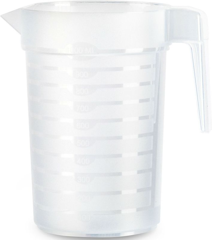 Plastcforte Waterkan/schenkkan - transparant - 1000 ML - kunststof
