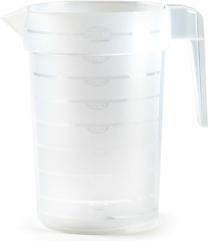 Plasticforte Waterkan/schenkkan - transparant - 2000 ML - kunststof