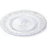 Plasticforte Onbreekbare Dinerborden - kunststof - kristal stijl - transparant - Dia 25 cm