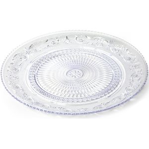 Plasticforte Onbreekbare Dinerborden - kunststof - kristal stijl - transparant - Dia 25 cm