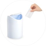 Plasticforte Mini prullenbakje wit kunststof met klepdeksel keuken aanrecht/tafel model 1,4 Liter