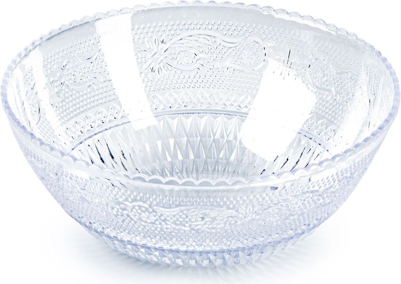 PlasticForte Schaaltje/kommetje - 1x - kristal stijl - kunststof - D13,5 x H5 cm