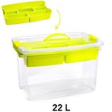 Opbergbox - Transparant - Kunststof - 30L