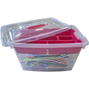 hurifeng Sorteerdoos: praktische organizer voor kleine onderdelen met 36 variabele vakken voor strijkkralen; opbergdoos voor sieraden; schroeven en mini-accessoires
