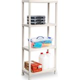 Plasticforte - Opbergrek - Wit - Kunststof - 4 Planken