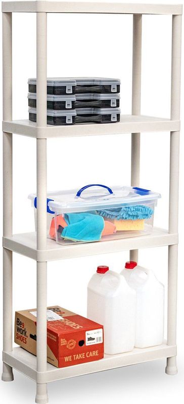 Plasticforte - Opbergrek - Wit - Kunststof - 4 Planken