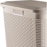 Plasticforte - Wasmand met Deksel - Beige - 48L - Kunststof