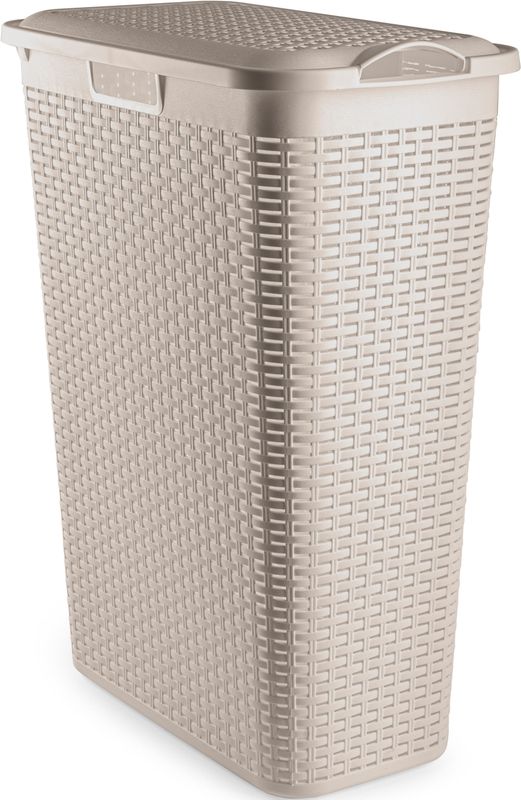 Plasticforte - Wasmand met Deksel - Beige - 48L - Kunststof