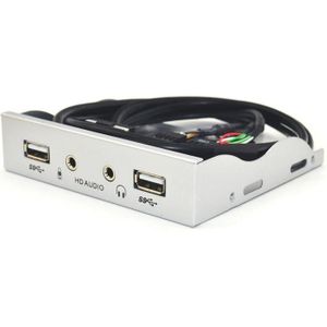 3 5-inch 2 USB 2.0+HD AUDIO-poort Desktop PC-behuizing Floppy Drive Voorpaneel